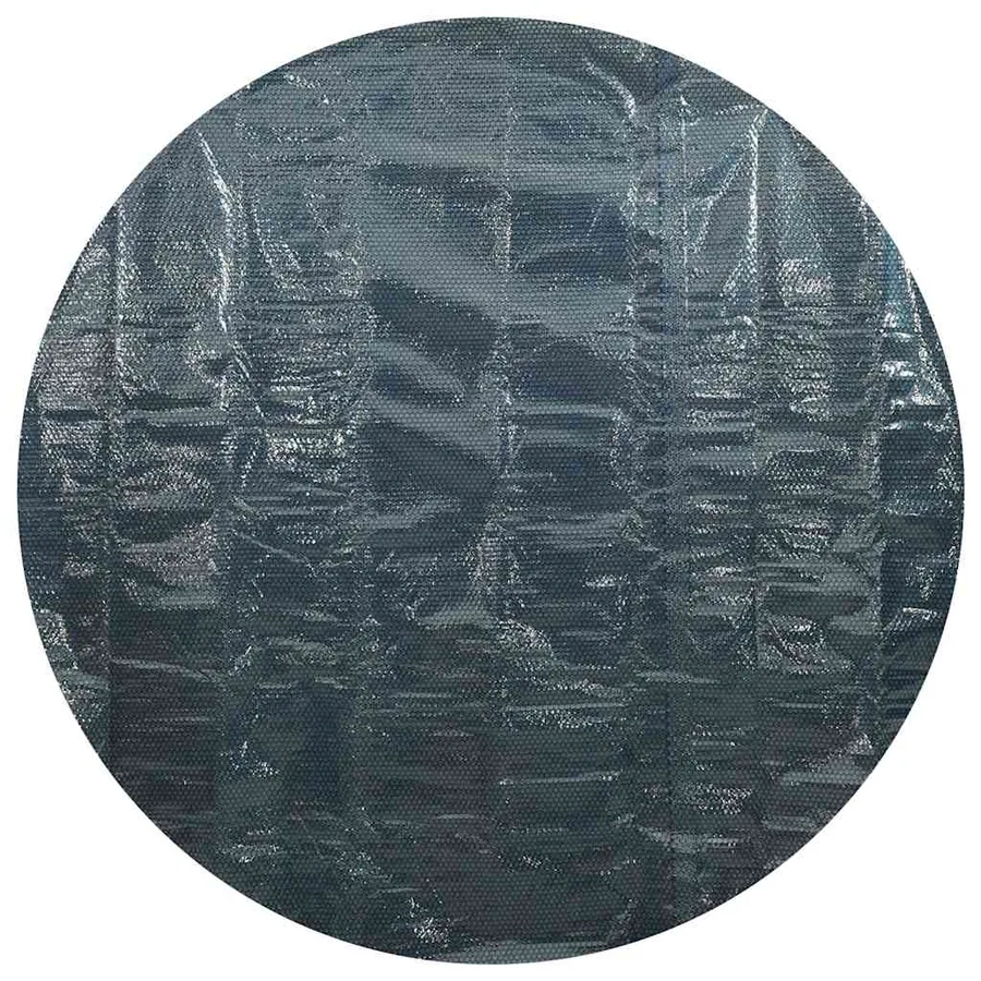 Film solaire de piscine flottant PE 210 cm Noir et bleu - 5