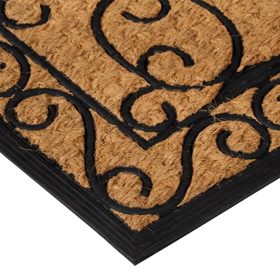 Paillasson rectangulaire 45x75 cm caoutchouc et fibre de coco - 4