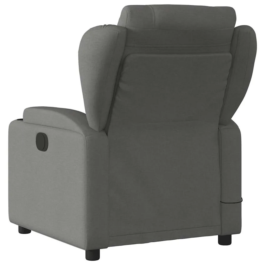 Fauteuil de massage inclinable Gris foncé Tissu - 5