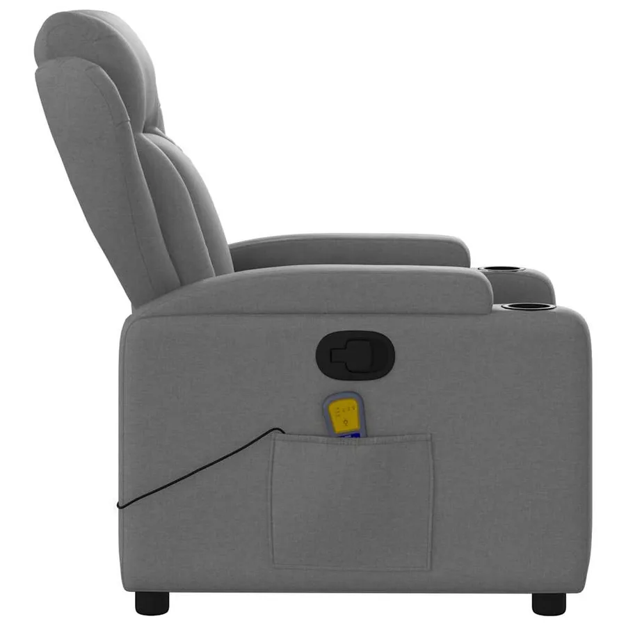 Fauteuil de massage inclinable Gris foncé Tissu - 9