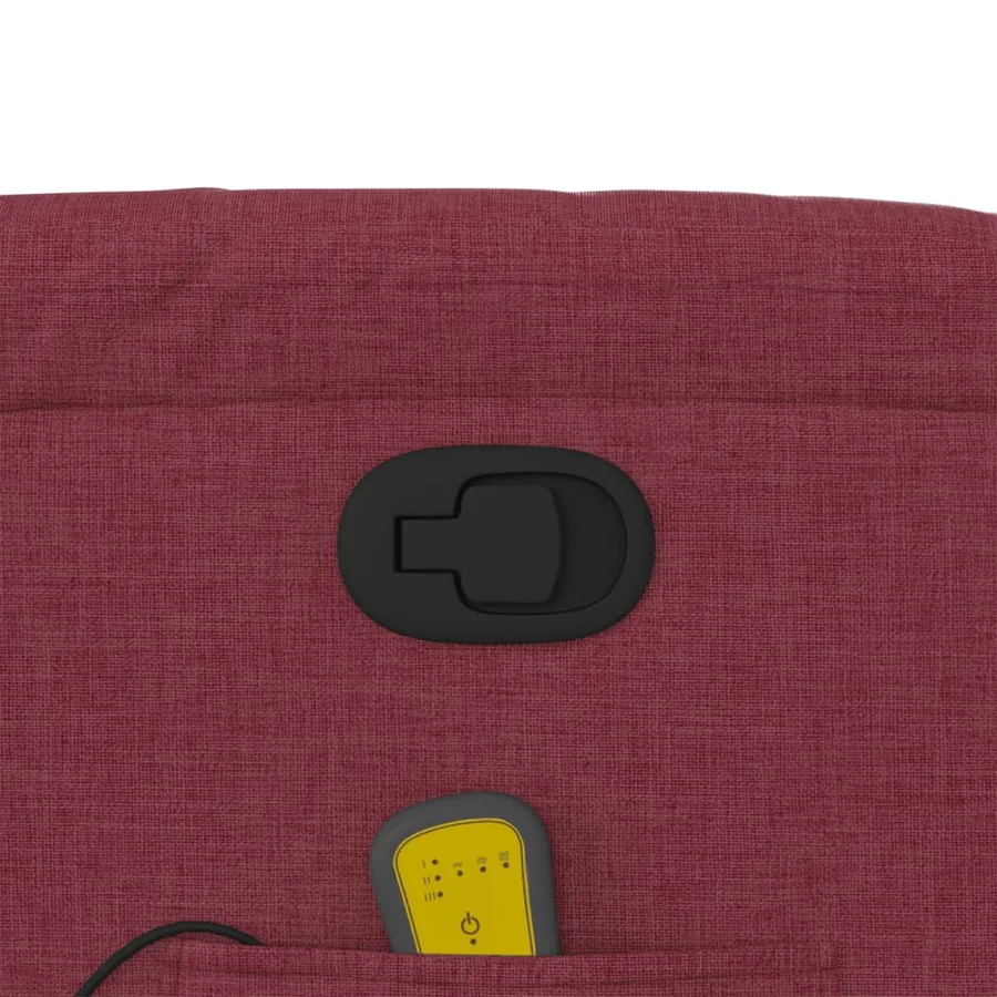Fauteuil de massage inclinable Rouge bordeaux Tissu - 10
