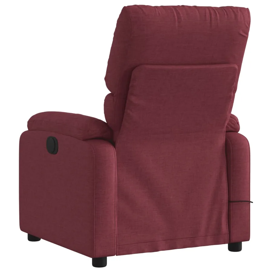 Fauteuil de massage inclinable Rouge bordeaux Tissu - 6