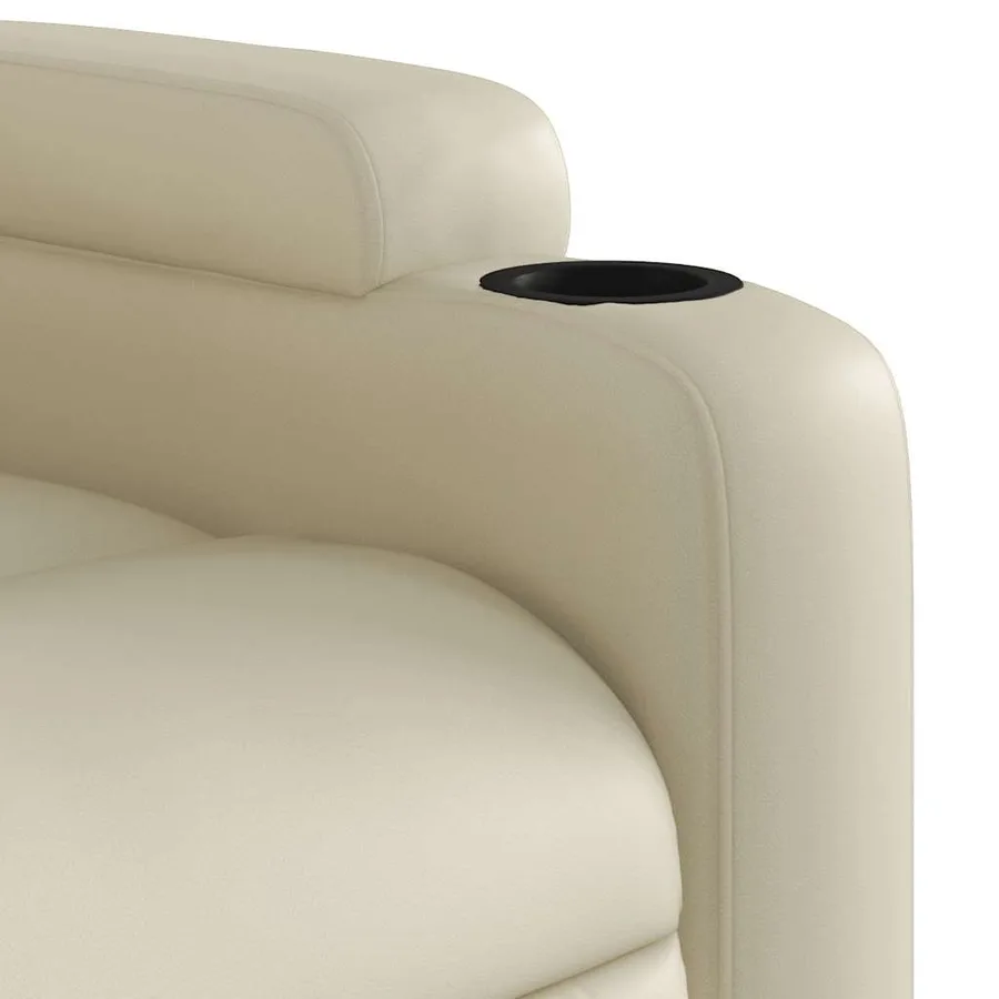 Fauteuil inclinable Crème Similicuir - 9