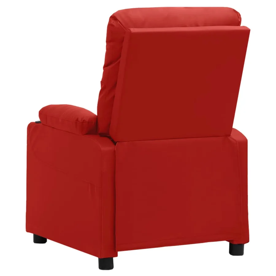 Fauteuil inclinable Rouge bordeaux Similicuir - 4