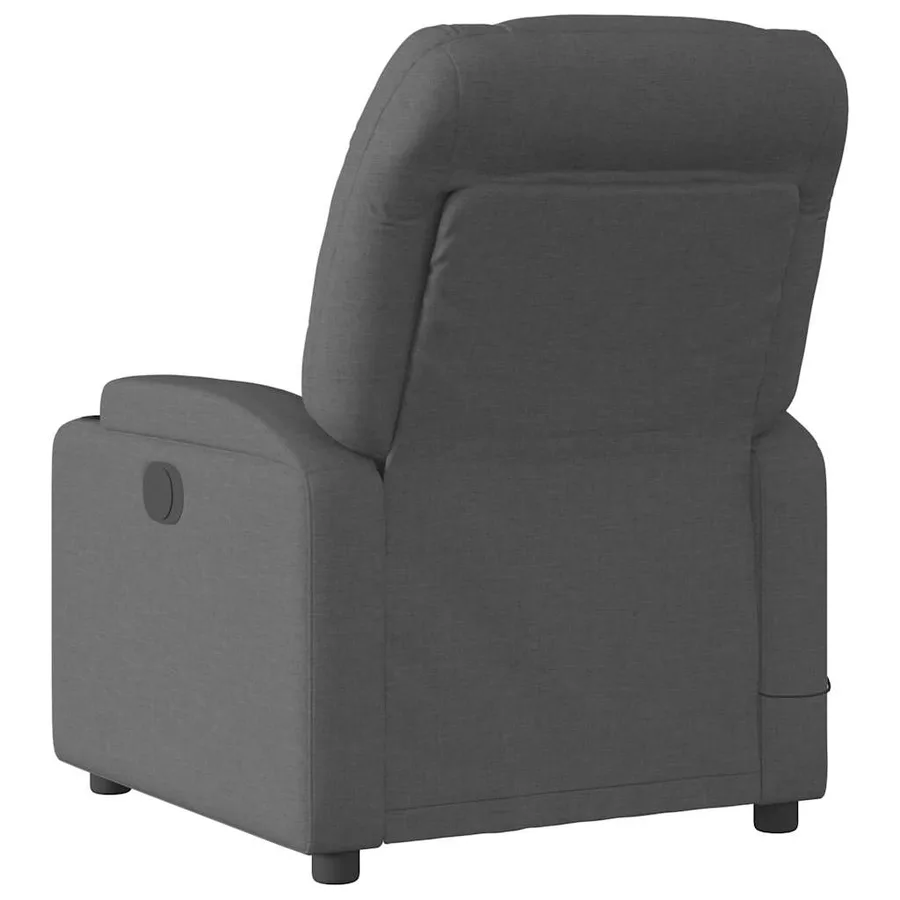 Fauteuil de massage inclinable Gris foncé Tissu - 7