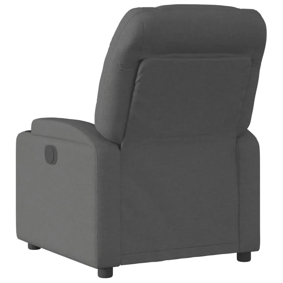 Fauteuil inclinable en tissu gris foncé - 5