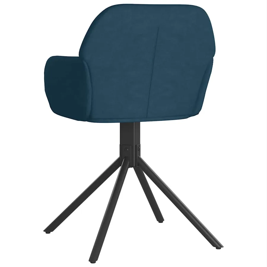 Chaises pivotantes à manger lot de 2 Bleu Velours - 6