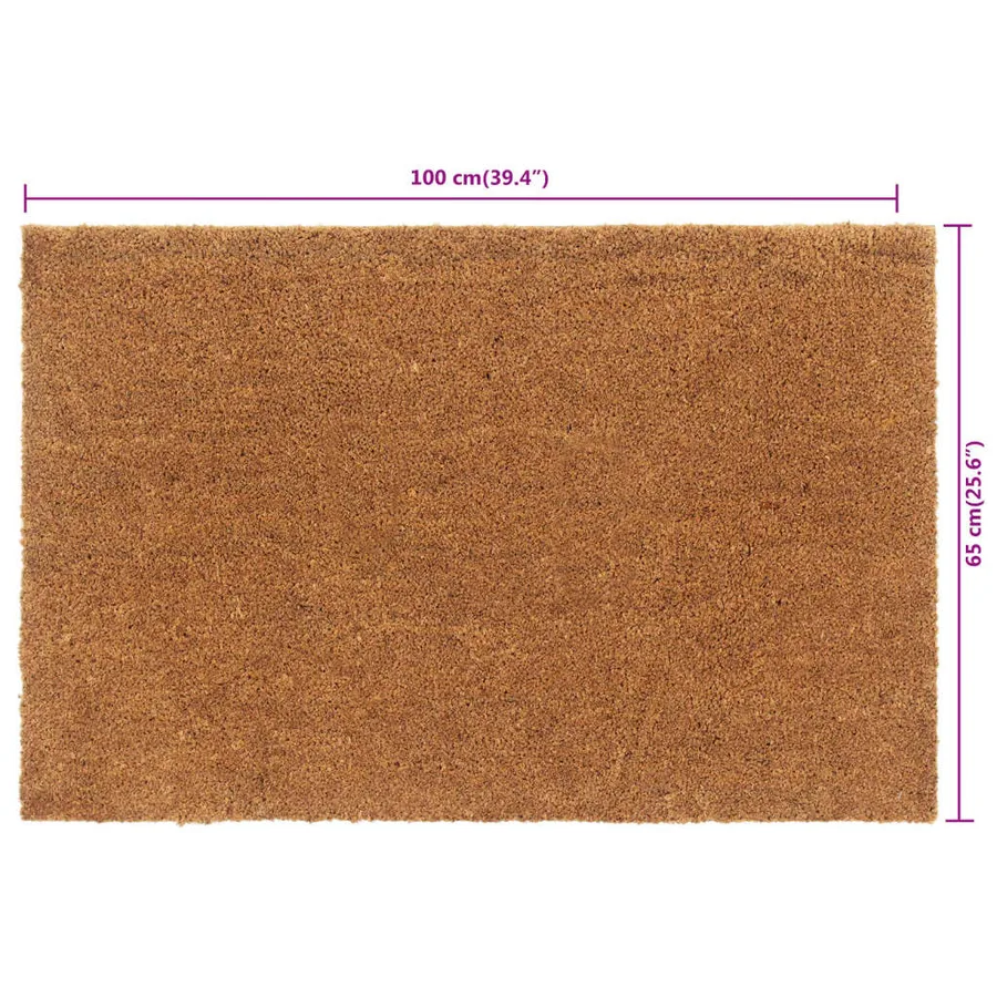 Tapis de porte naturel 65x100 cm fibre de coco touffeté - 5