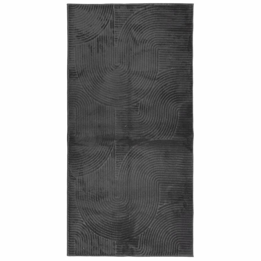 Tapis IZA poils courts style scandinave anthracite 100x200 cm - 2