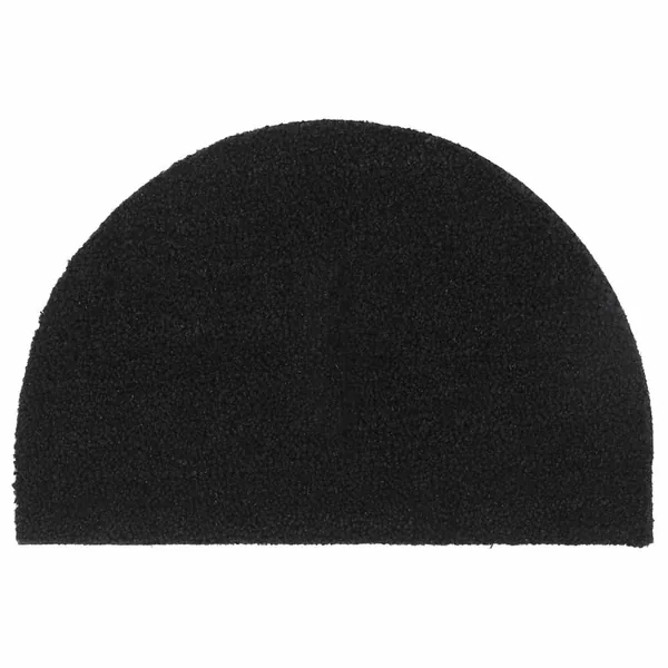 Tapis de porte noir demi-rond 40x60 cm fibre de coco touffeté