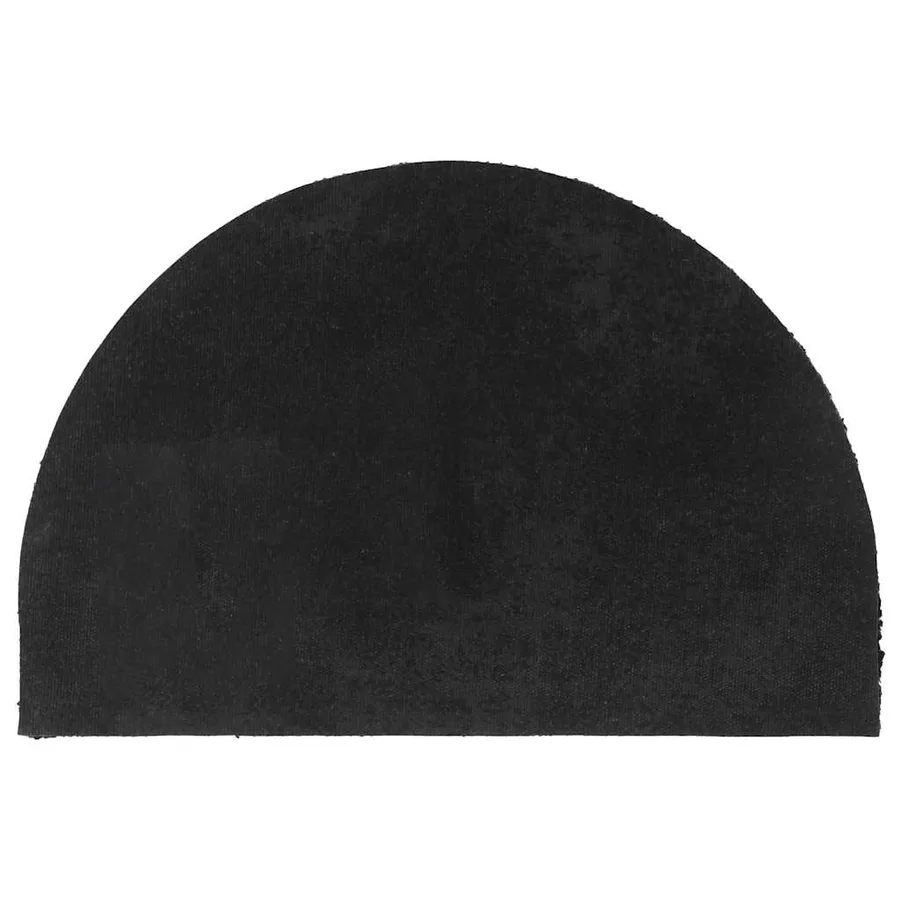 Tapis de porte noir demi-rond 40x60 cm fibre de coco touffeté - 2