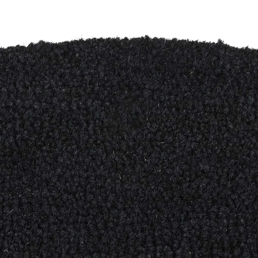 Tapis de porte noir demi-rond 40x60 cm fibre de coco touffeté - 3