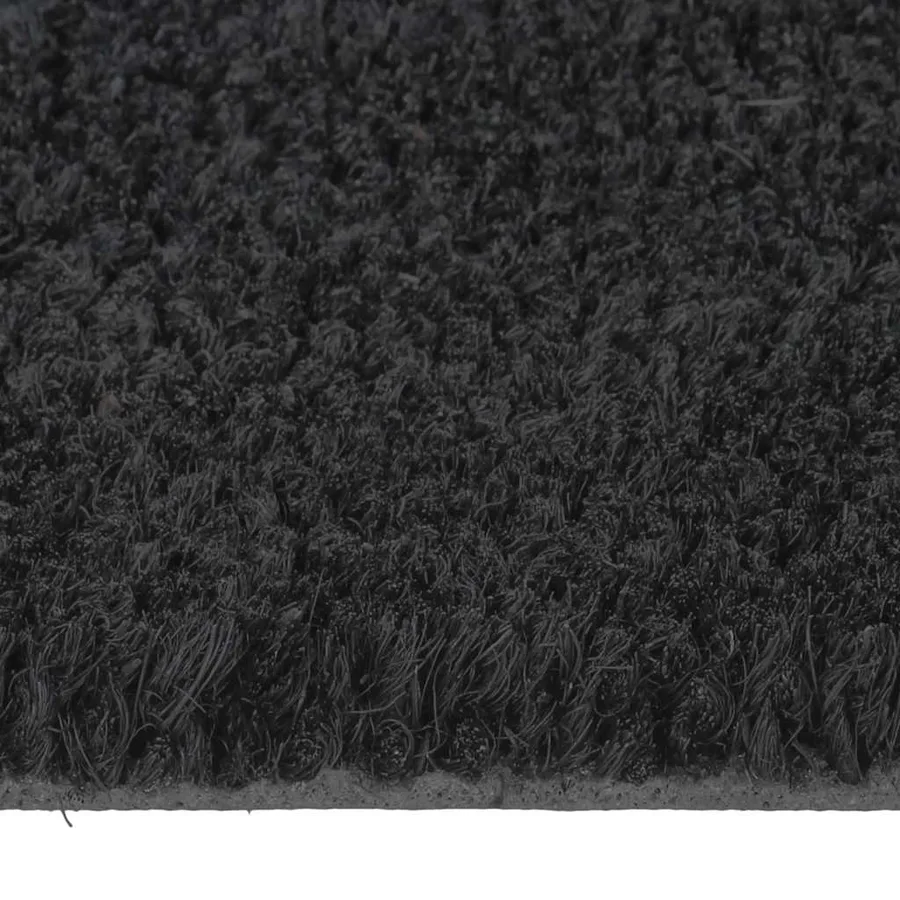 Tapis de porte noir demi-rond 40x60 cm fibre de coco touffeté - 4