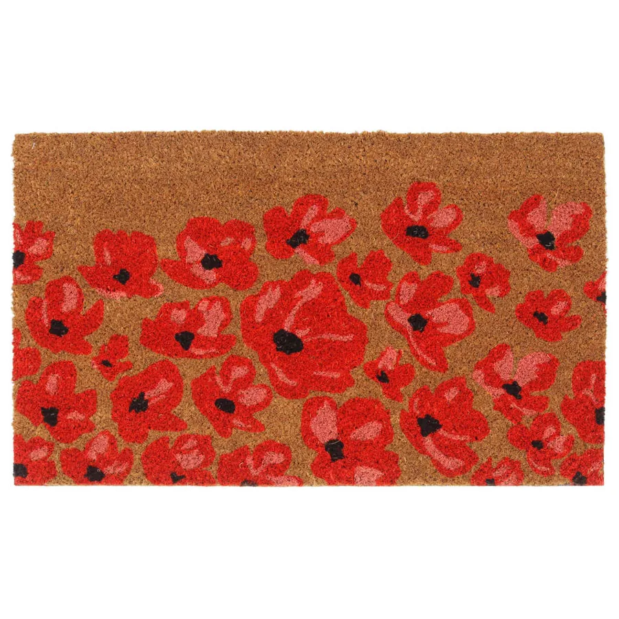 Tapis de porte naturel 45x75 cm fibre de coco touffeté