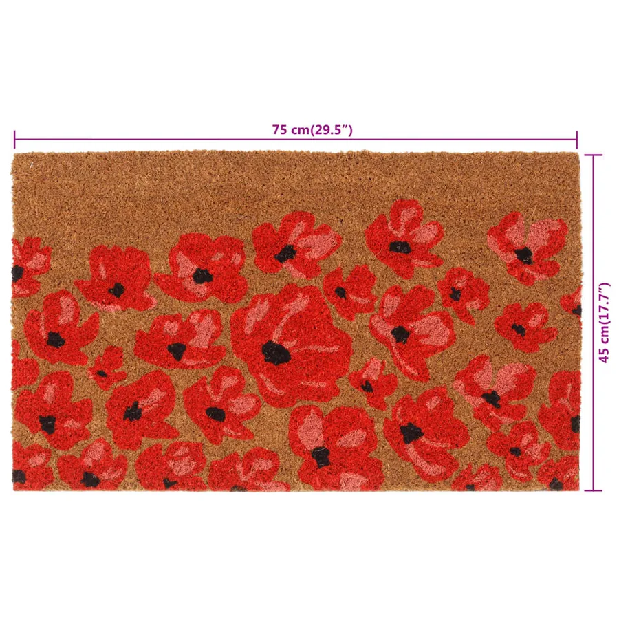 Tapis de porte naturel 45x75 cm fibre de coco touffeté - 6