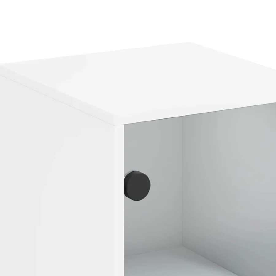 Armoire latérale avec porte en verre blanc 35x37x100 cm - 10