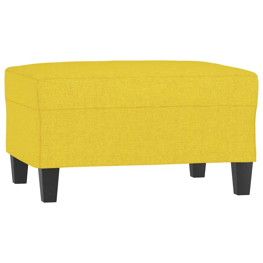 Ensemble de canapés 4 pcs avec coussins jaune clair tissu - 6