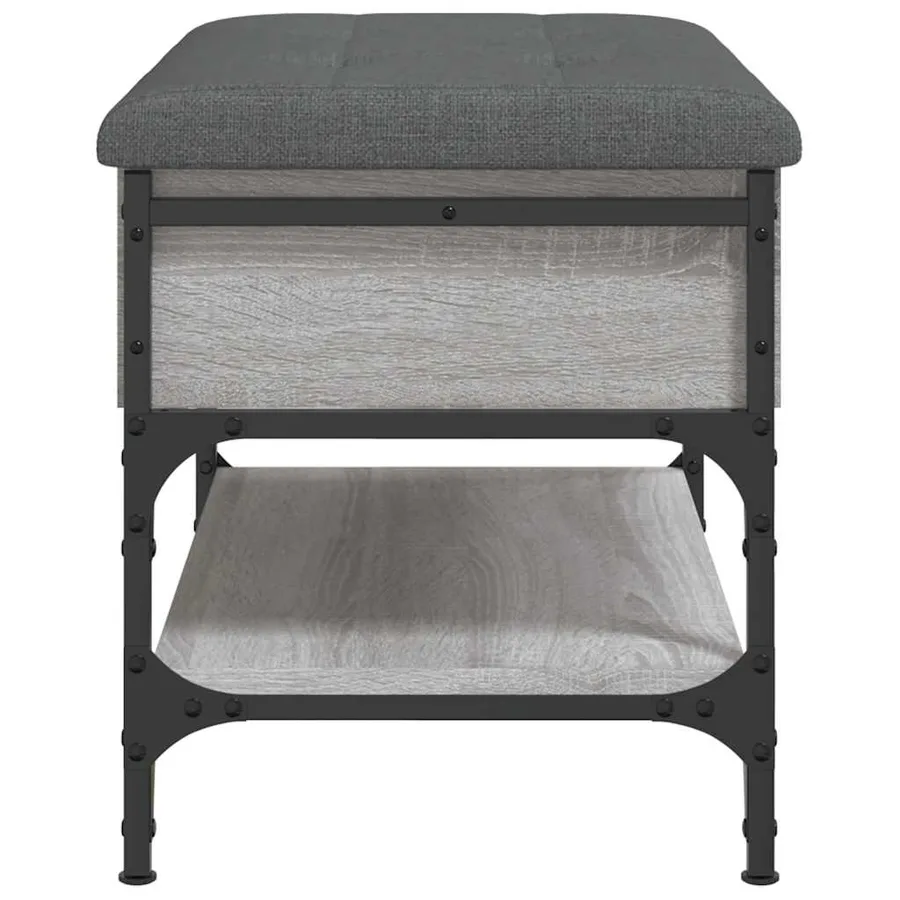 Banc à chaussures sonoma gris 62x42x45 cm bois d'ingénierie - 7