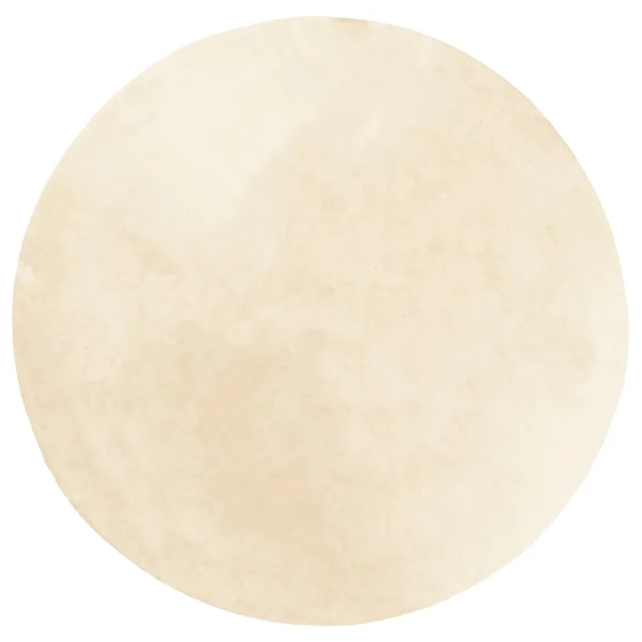 Tapis HUARTE à poils courts doux et lavable crème Ø 200 cm - 2