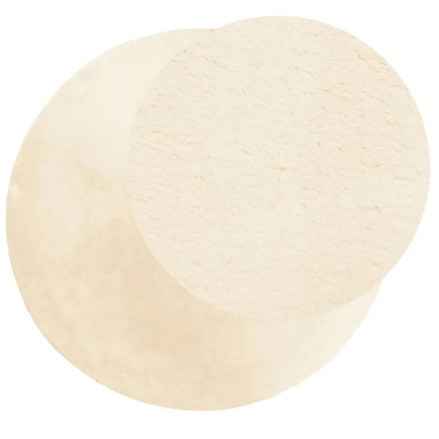Tapis HUARTE à poils courts doux et lavable crème Ø 200 cm - 3