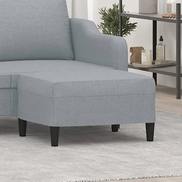 Repose-pied Gris clair 70x55x41 cm Tissu