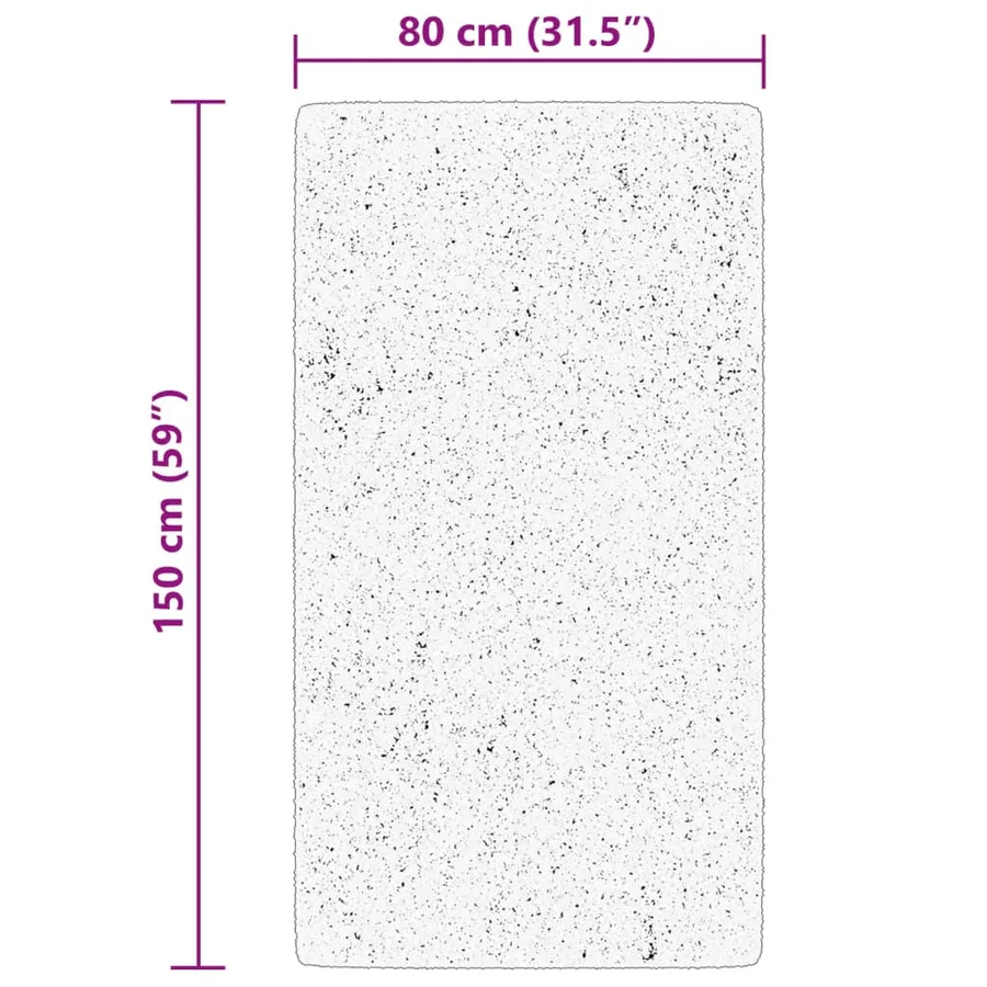 Tapis HUARTE à poils courts doux et lavable crème 80x150 cm - 10