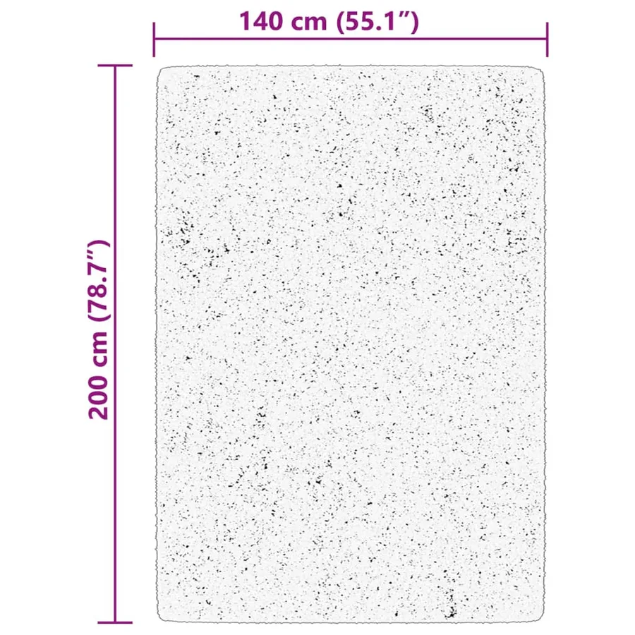 Tapis HUARTE à poils courts doux et lavable noir 140x200 cm - 10
