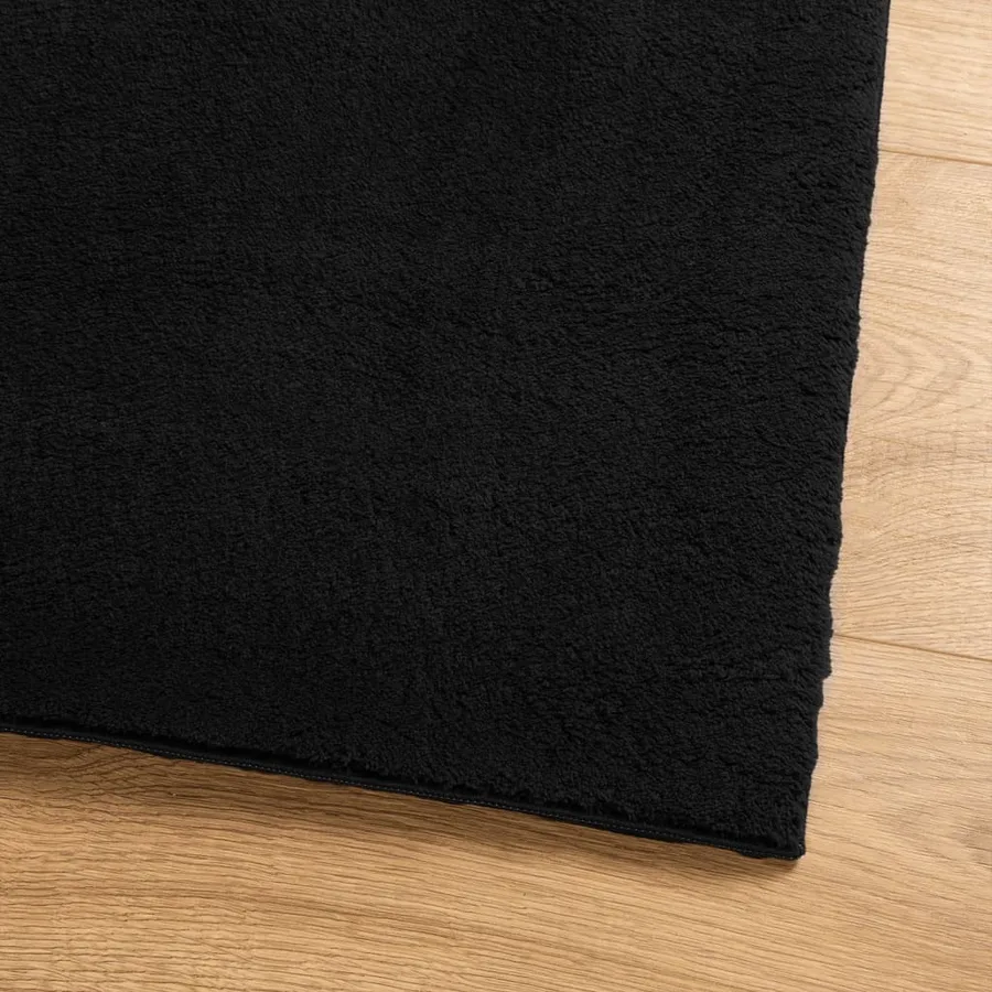 Tapis HUARTE à poils courts doux et lavable noir 140x200 cm - 4