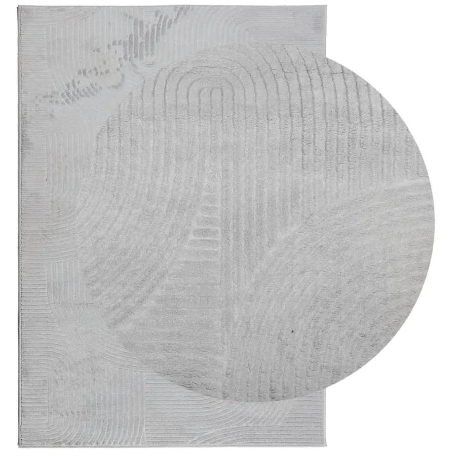 Tapis IZA poils courts style scandinave gris 120x170 cm - 3