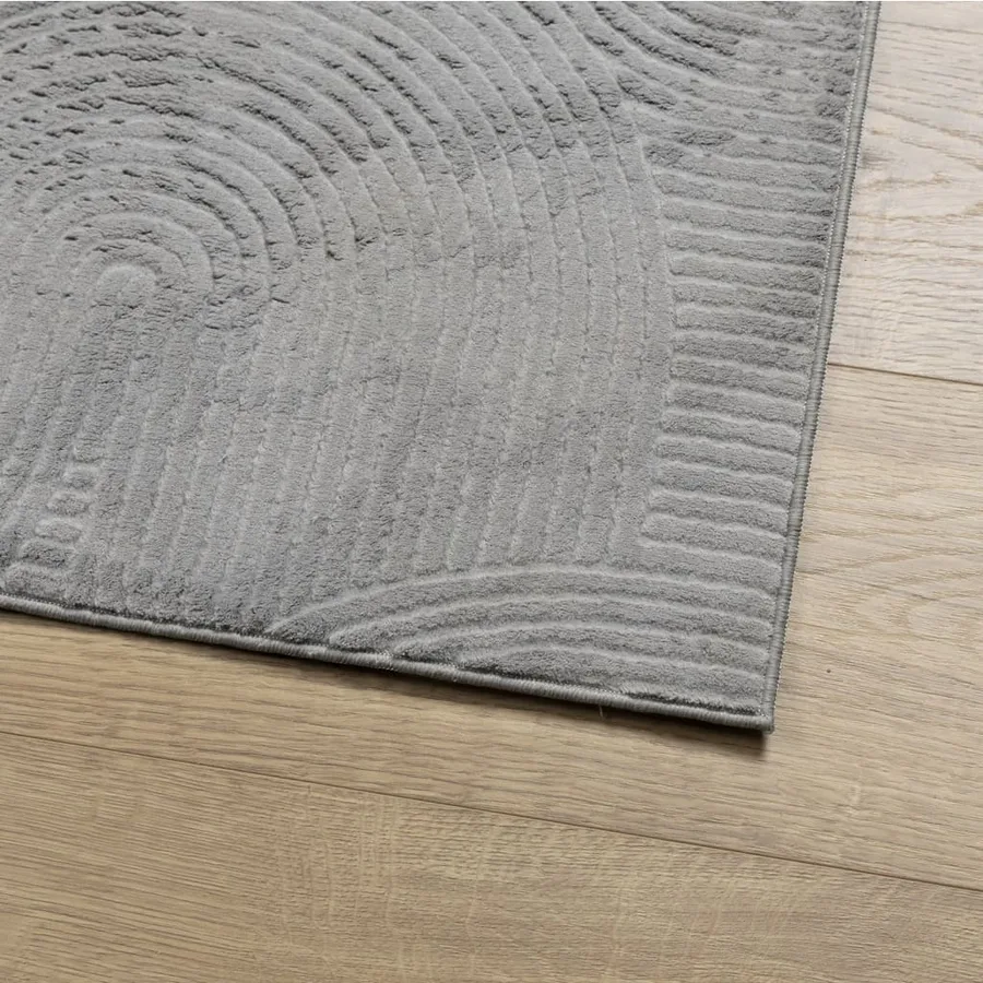 Tapis IZA poils courts style scandinave gris 120x170 cm - 4