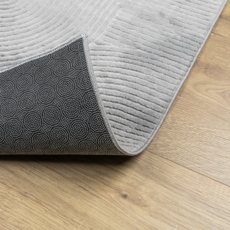 Tapis IZA poils courts style scandinave gris 120x170 cm - 5