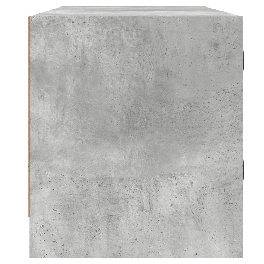 Meuble TV avec portes en verre gris béton 102x37x42 cm - 7