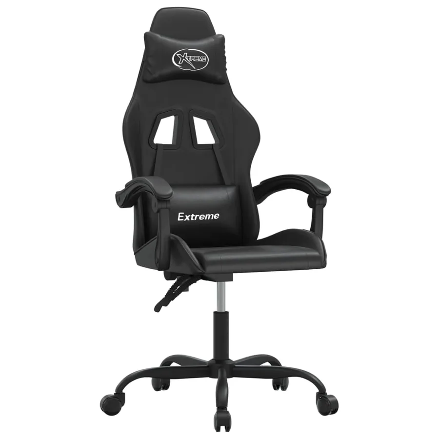 Chaise de jeu pivotante Noir Similicuir - 2