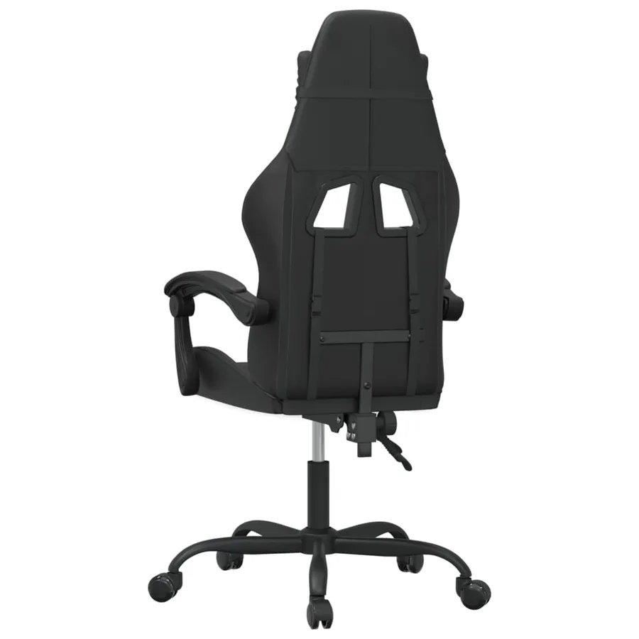 Chaise de jeu pivotante Noir Similicuir - 5