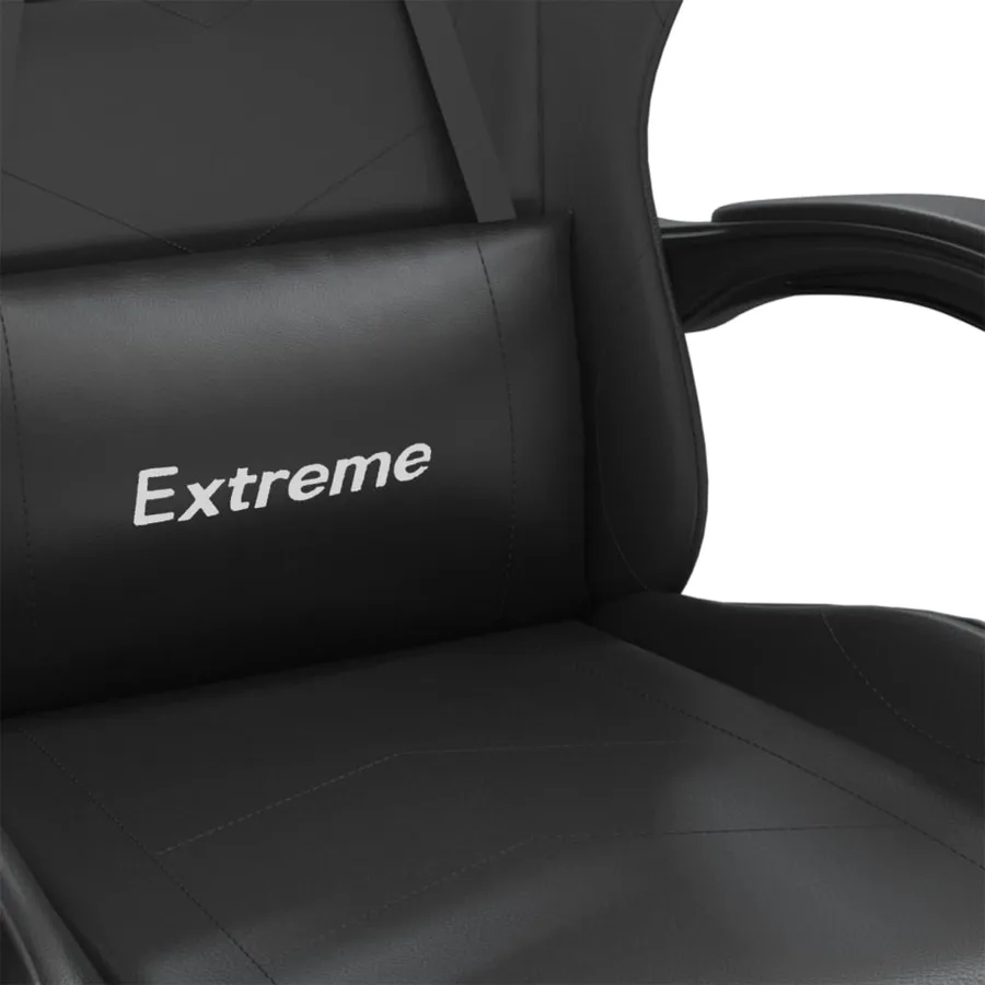 Chaise de jeu pivotante Noir Similicuir - 6