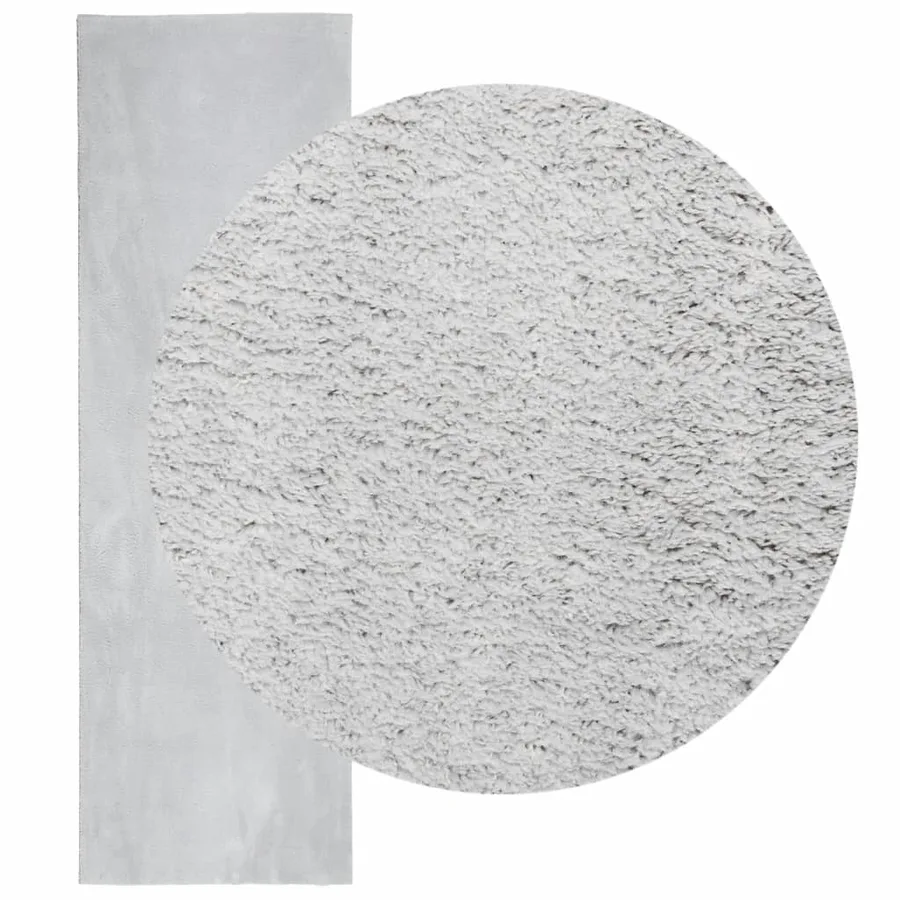 Tapis HUARTE à poils courts doux et lavable gris 80x250 cm - 3