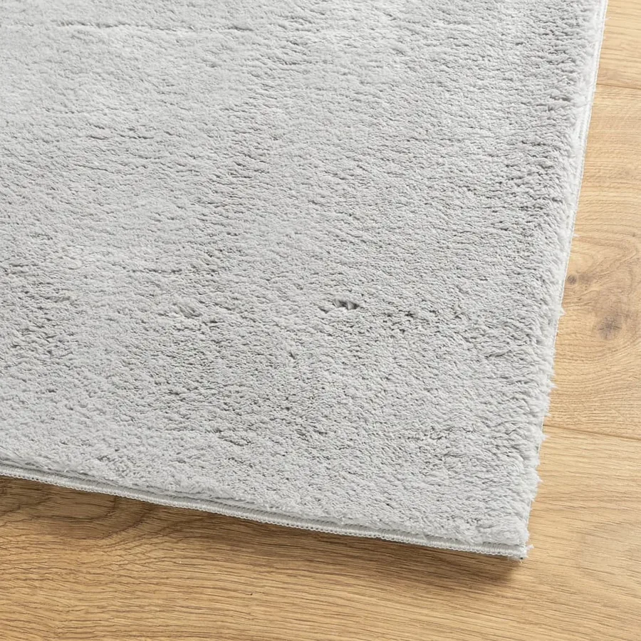 Tapis HUARTE à poils courts doux et lavable gris 80x250 cm - 4
