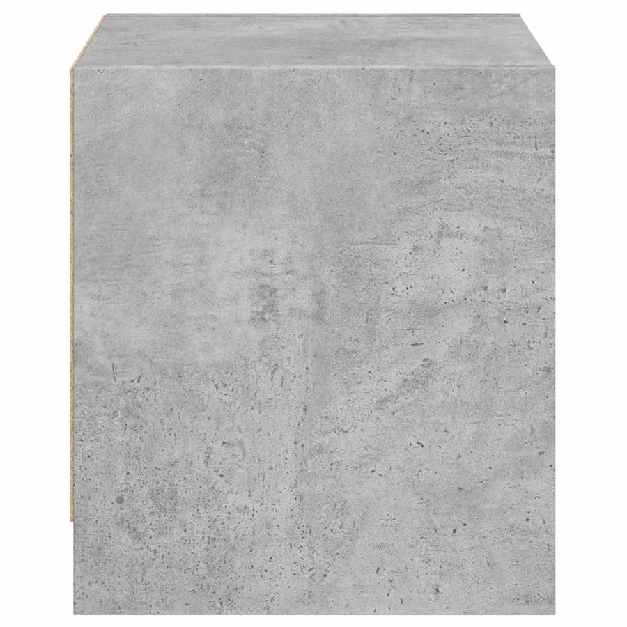 Tables de chevet et portes vitrées 2 pcs gris béton 35x37x42 cm - 8