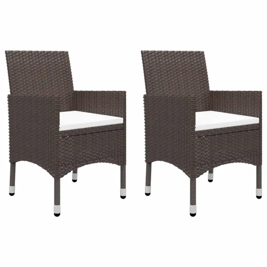 Ensemble à manger de jardin 5 pcs Marron - 2