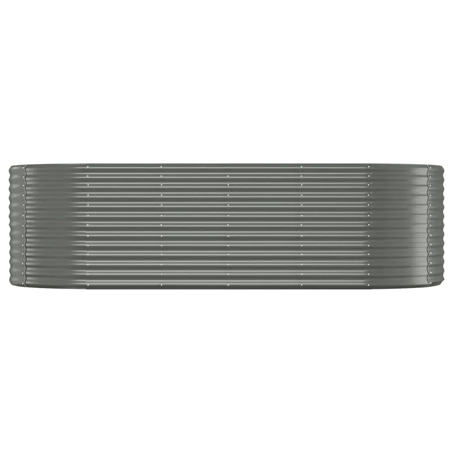 Lit surélevé de jardin Acier galvanisé 249x100x68cm gris - 3
