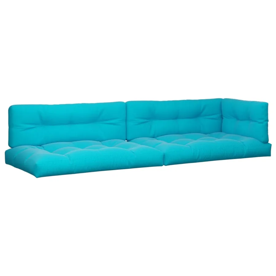 Coussins de palette lot de 5 turquoise tissu - 2
