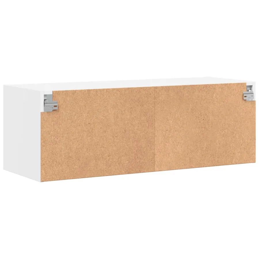 Armoire murale avec portes en verre blanc 102x37x35 cm - 8