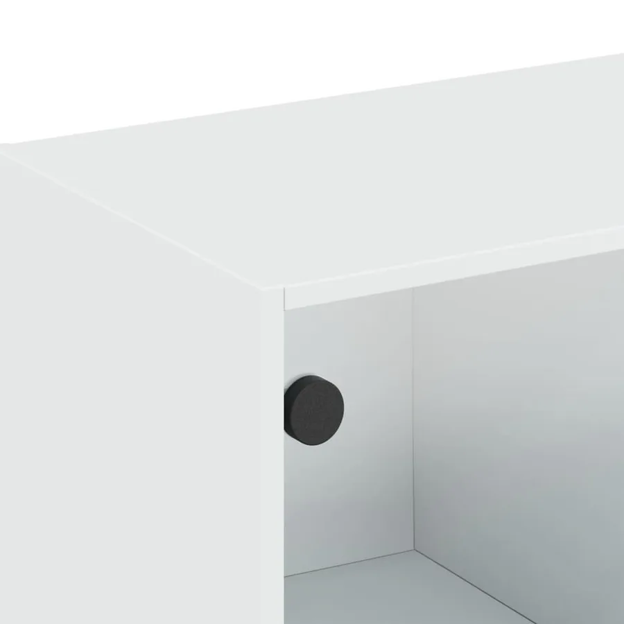 Armoire murale avec portes en verre blanc 102x37x35 cm - 9