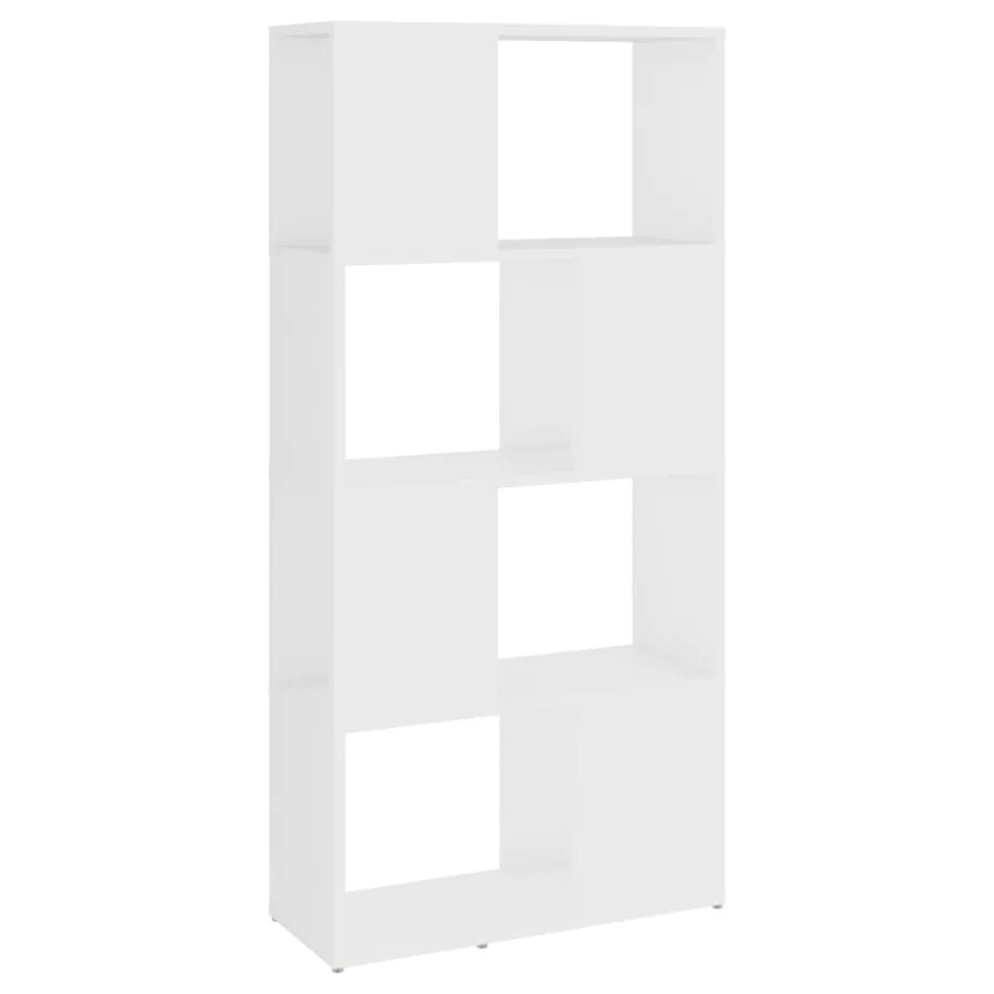 Bibliothèque/Séparateur de pièce blanc bois d'ingénierie - 2