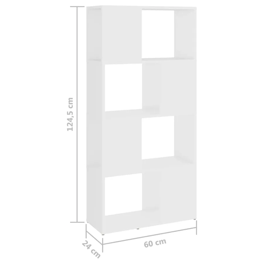 Bibliothèque/Séparateur de pièce blanc bois d'ingénierie - 7
