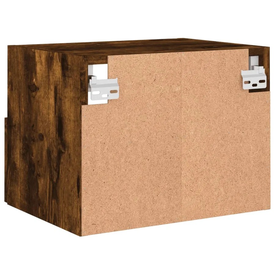 Meubles TV muraux 2 pcs chêne fumé 40x30x30cm bois d'ingénierie - 10