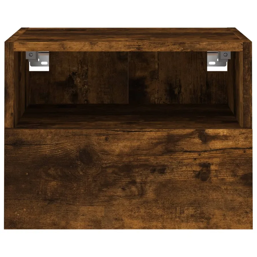 Meubles TV muraux 2 pcs chêne fumé 40x30x30cm bois d'ingénierie - 8