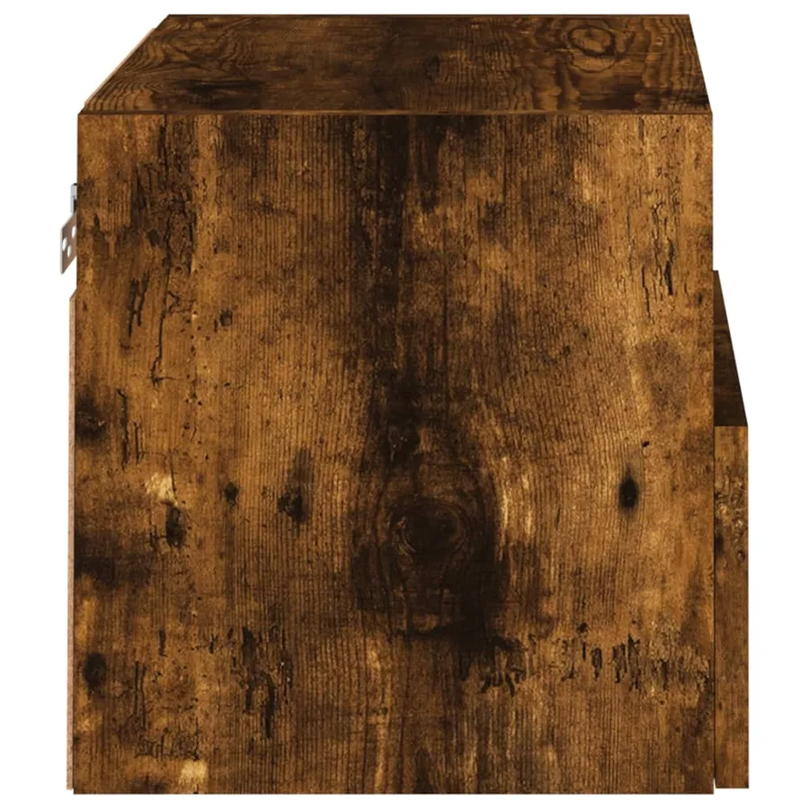 Meubles TV muraux 2 pcs chêne fumé 40x30x30cm bois d'ingénierie - 9