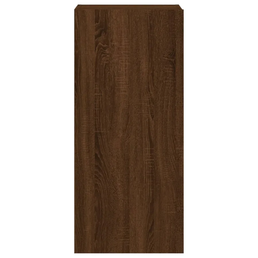 Meuble TV mural chêne marron 40,5x30x90 cm bois d'ingénierie - 7