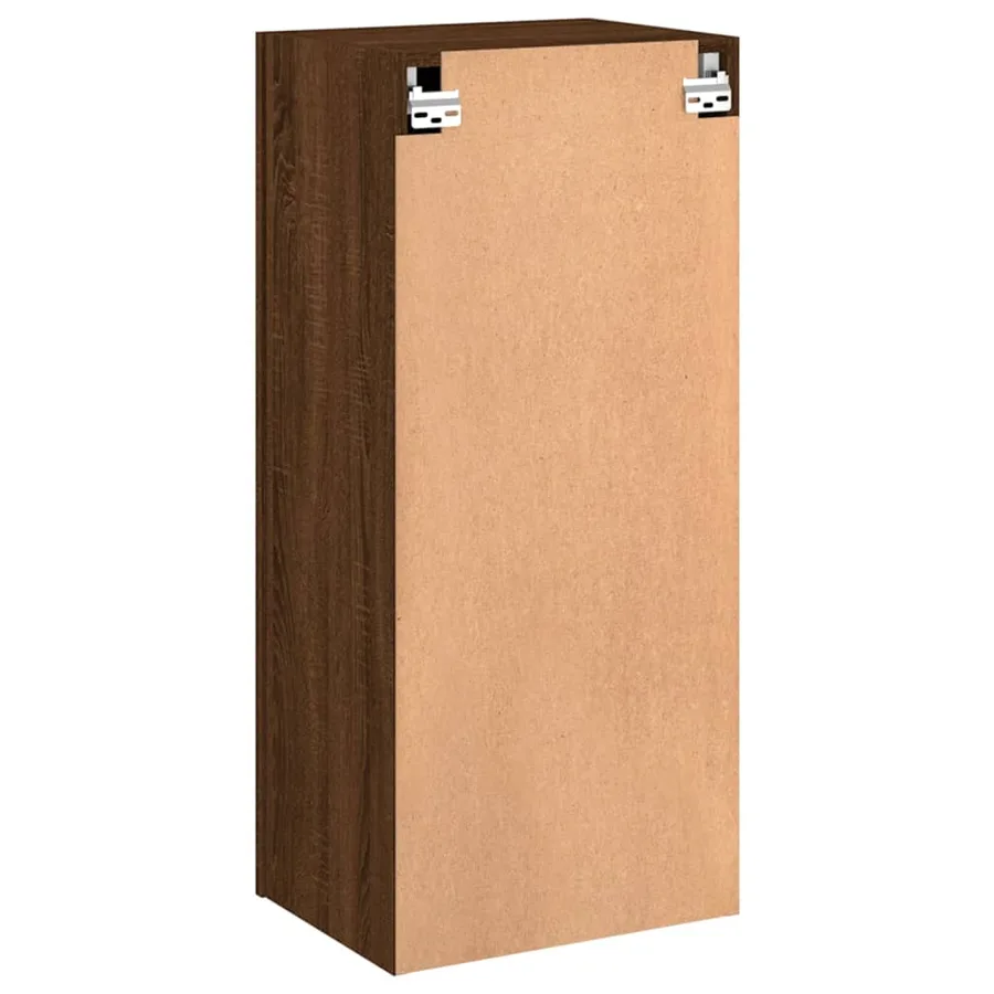 Meuble TV mural chêne marron 40,5x30x90 cm bois d'ingénierie - 9